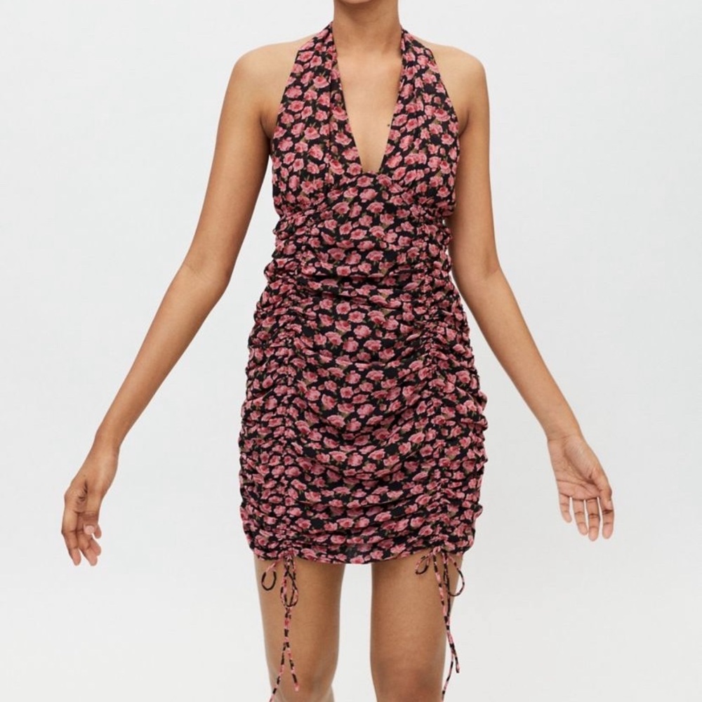 Kiss The Sky La Rose Halter Mini Dress NWT